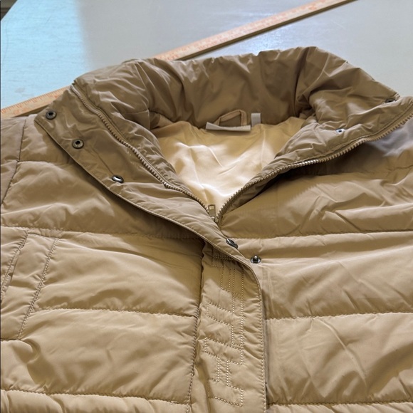THE FIFTH LABEL Remake Puffer Tan Bomber Jacket Cropped Size Medium - Picture 10 of 14